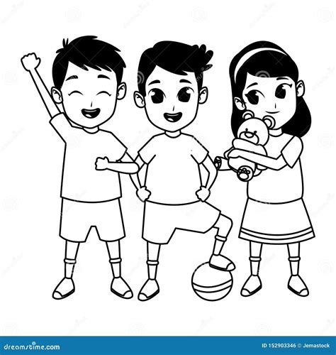 Collection of Children Playing Clipart Black And White .